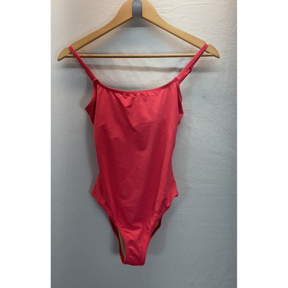 Garnet Hill Womens One Piece Swimsuit Size 2 Coral Strappy Classic Beach Resort